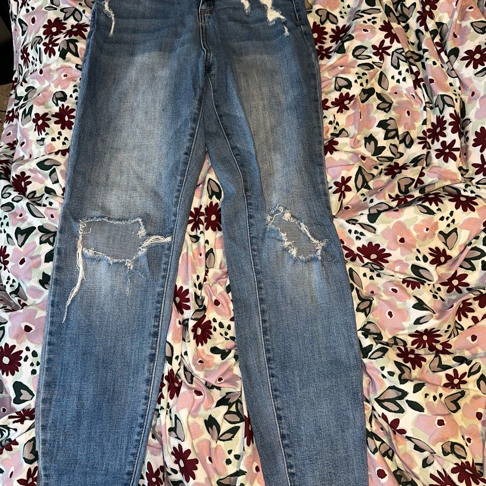 Wild Fable High Rise Distressed Blue Jeans